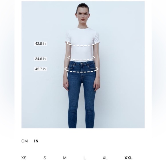 Zara ZW Collection Denim Strapless Midi Dress Size XXL NWT 6929/393 - Picture 15 of 15